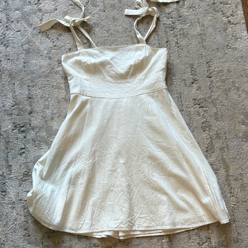 Gianni Bini White Tie-Strap Sundress